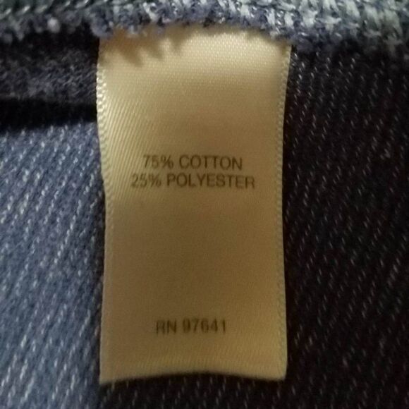 J Jill Blue Stripe Cotton Knit Dress Size Medium - Picture 4 of 11